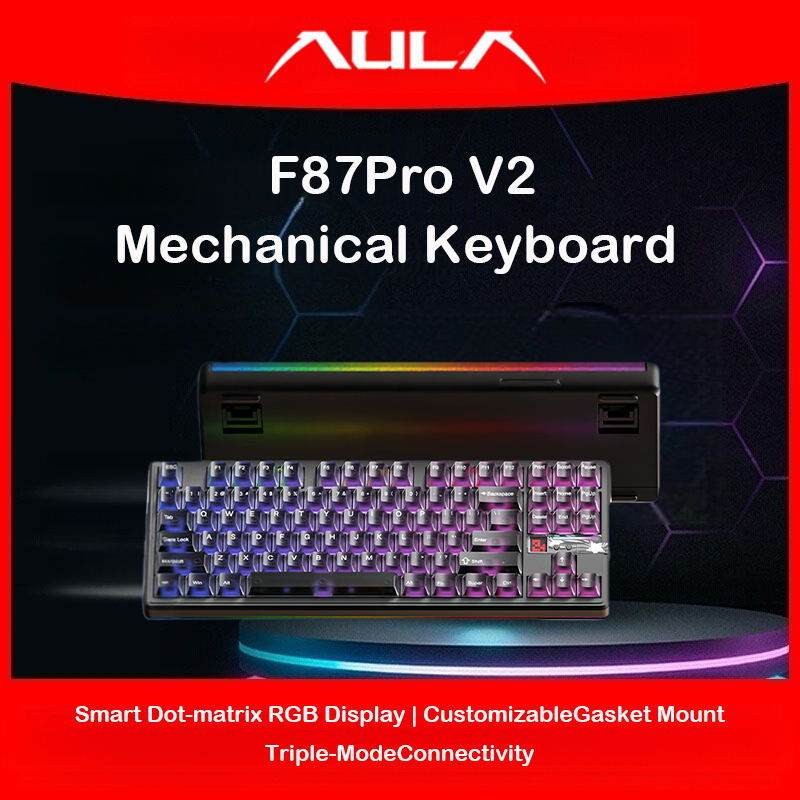 Gaming Keyboard Hot Swappable - AULA F87 Pro V2, tastiera meccanica