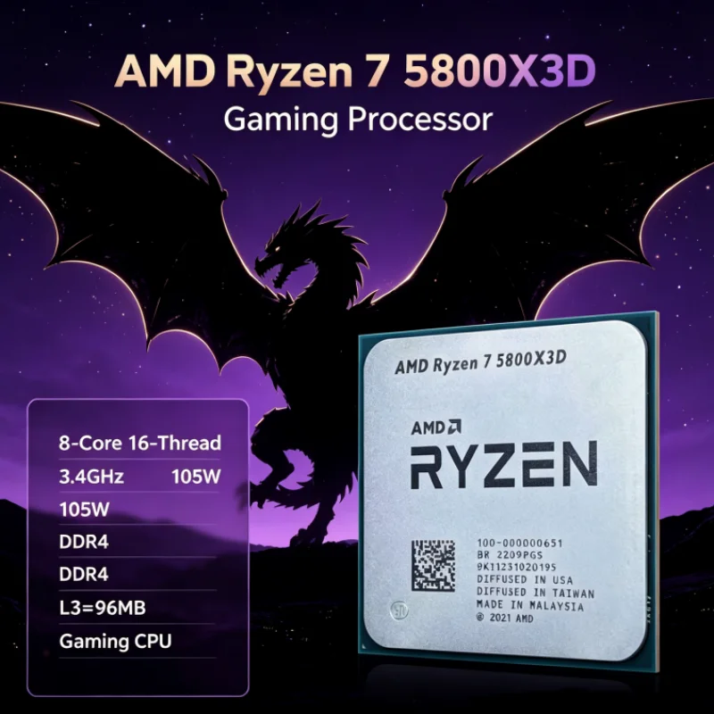 Amd Cpu Ryzen 7 - Processore AMD R7 5800X3D 96 MB