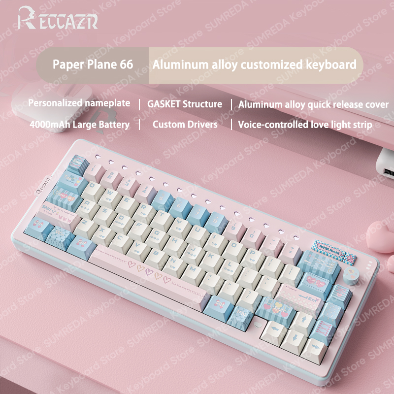 RECCAZR R66 Paper Plane66 Kit  - Gaming Keyboard Hot Swappable recensione e prezzo