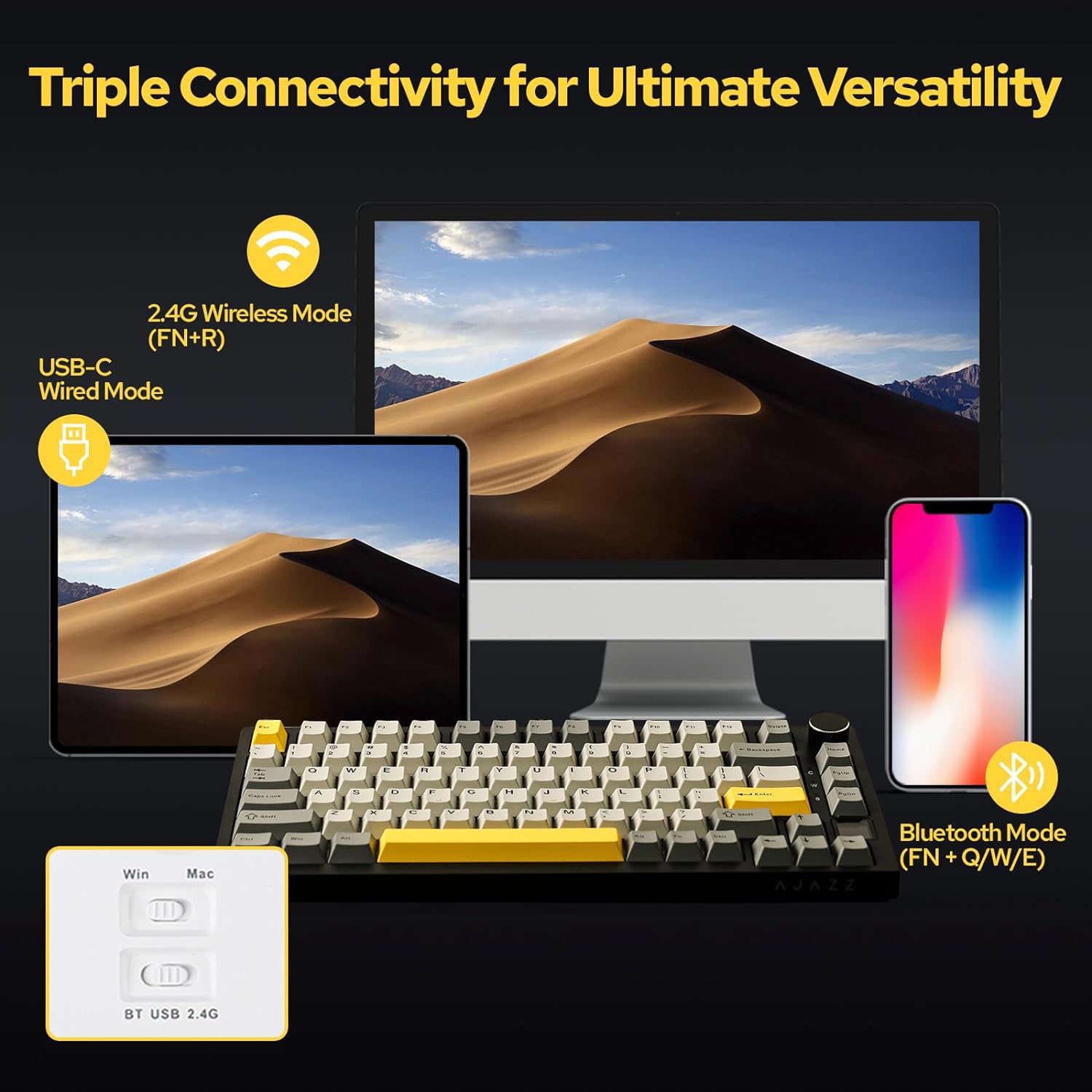 AJAZZ AK820 PRO Tastiera da Ga - Gaming Keyboard Hot Swappable recensione e prezzo