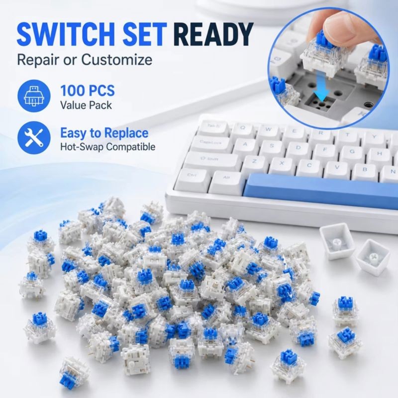 DT21 100 Pezzi Interruttori Me - Keyboard Gaming Blue Switch recensione e prezzo
