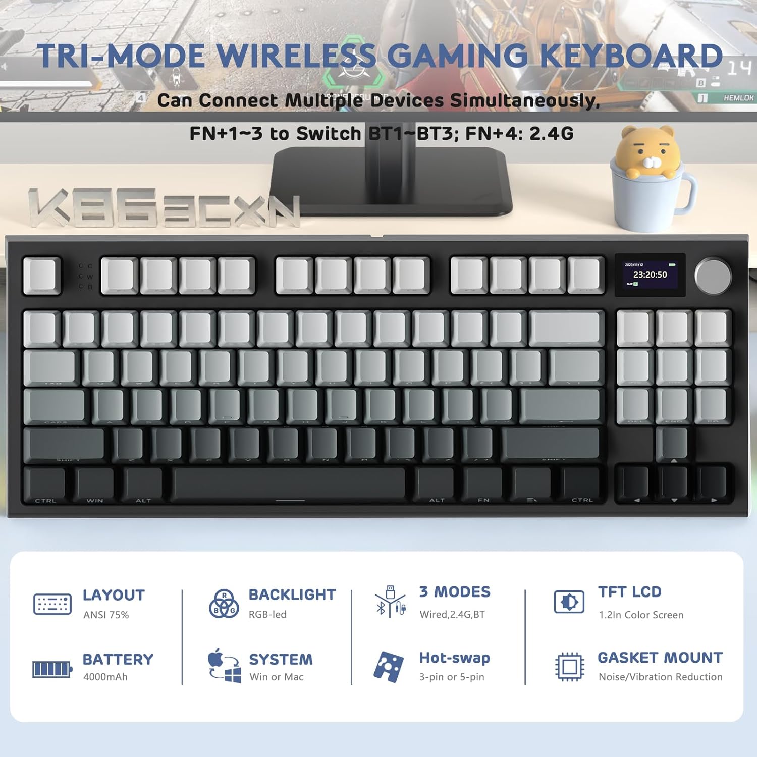 ATTACK SHARK K86 RGB Tastiera  - Gaming Keyboard Hot Swappable recensione e prezzo